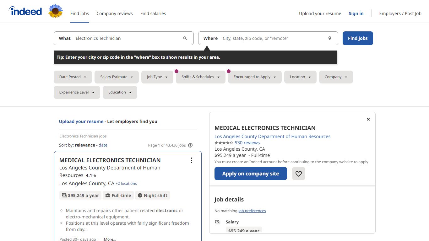 Electronics Technician Jobs, Employment | Indeed.com