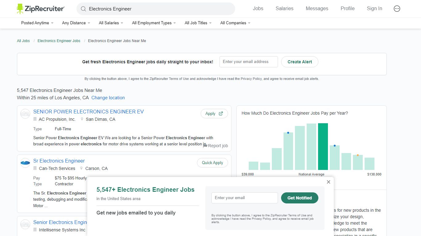 $74k-$127k Electronics Engineer Jobs Near Me (NOW HIRING) - ZipRecruiter